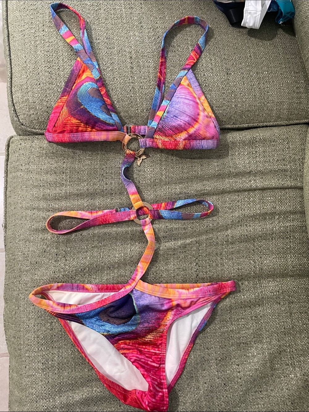 Lisa Blue Show Bird  Swimsuit  NWT (sample) one piece